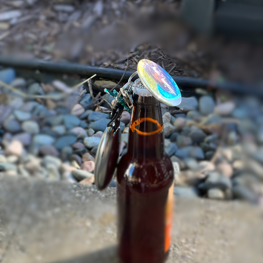 Keychain Bottle Openers - Set of 6 - 2.25" Round Photo