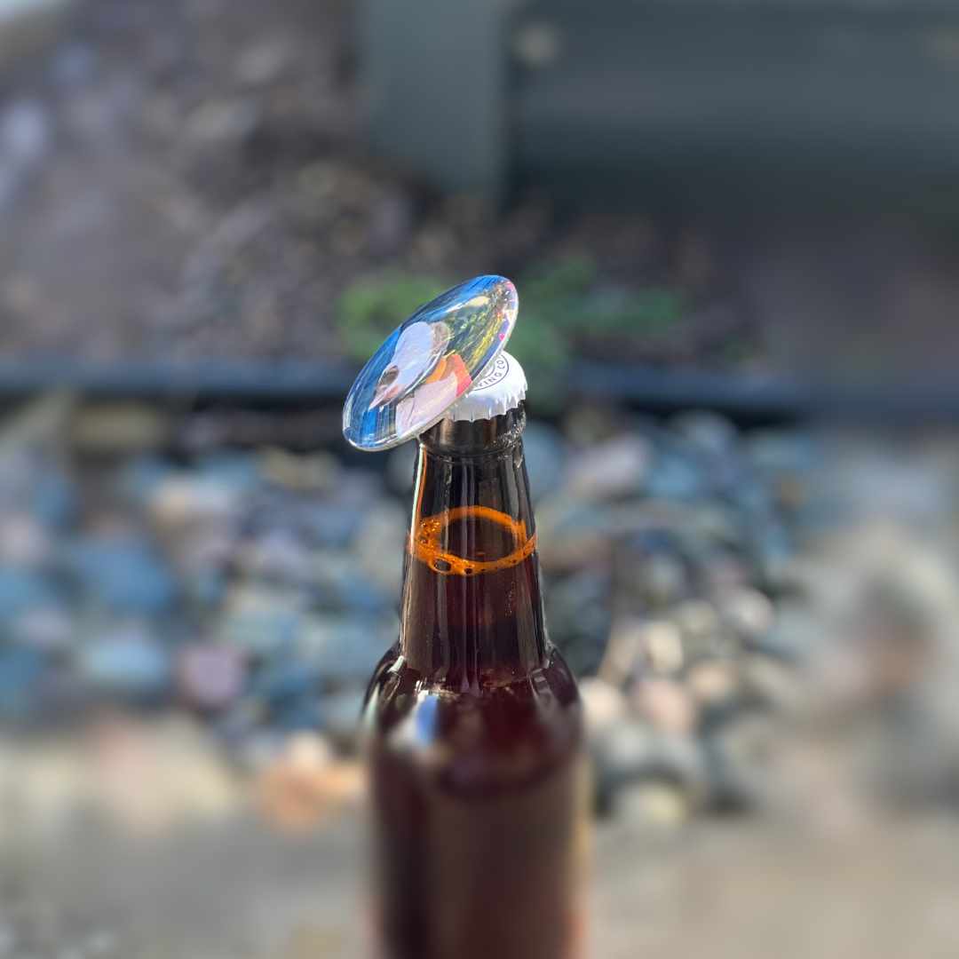 Magnetic Bottle Openers - Set of 6 - 2.25" Round Photo